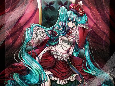 Queen Miku Vocaloid Hatsune Miku Queen Twintails Sexy Cute Girl