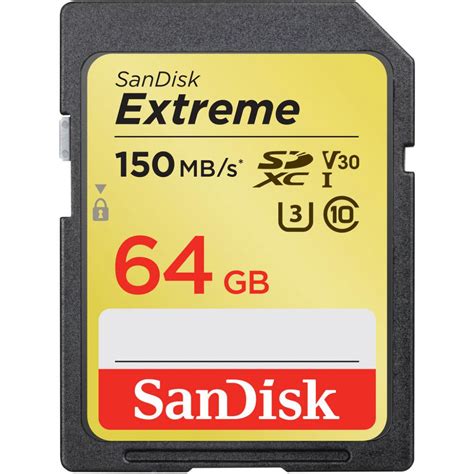 Карта памяти Sandisk 64gb Sdxc Class 10 Uhs I Extreme Sdsdxv6 064g