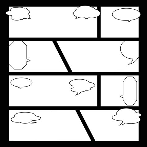 7 Best Images Of Printable Comic Book Layout Template Comic Book