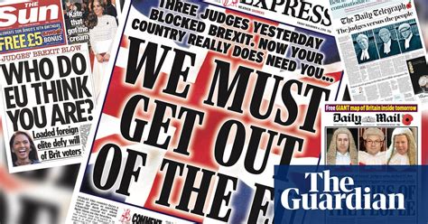 British Newspapers React To Judges Brexit Ruling Enemies Of The