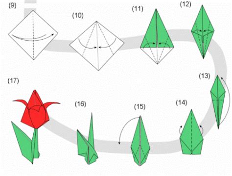 Origami Tulip 2 Origami Instructions Paper