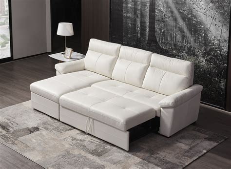 genuine leather sectional sofa with pull out sofa bed 2640 leather sofa specialist in