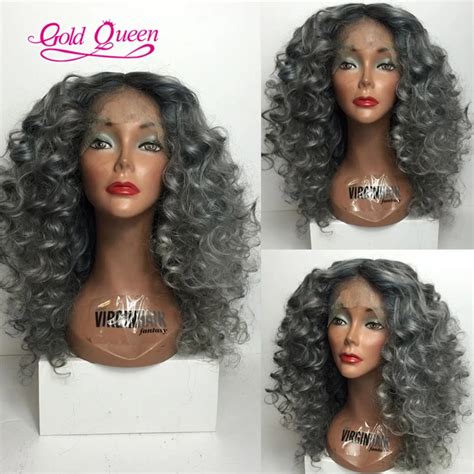 7a Glueless Lace Front Human Hair Wigs Brazilian Full Lace Human Hair Wigs For Black Women Gray