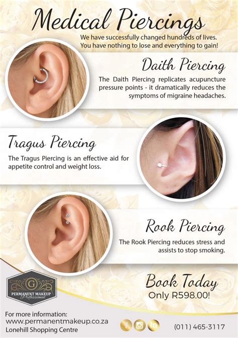 Ear Piercing Chart For Weight Loss