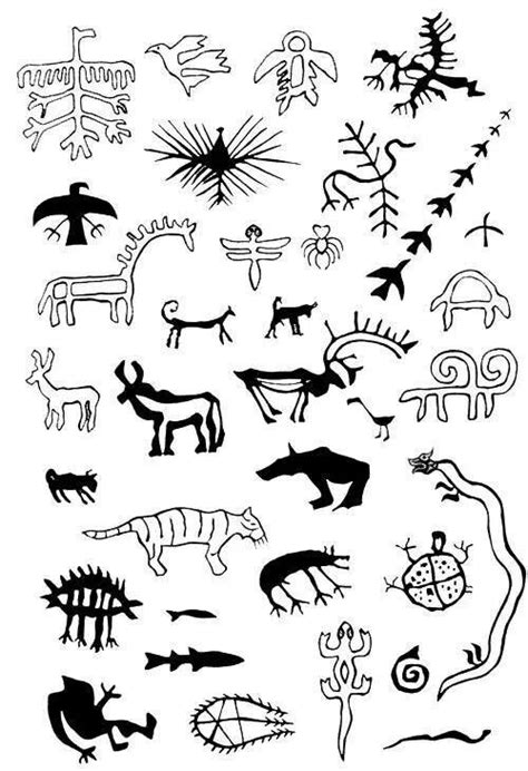 Ancient Turanian Shaman Symbols Petroglyphs Art Shaman Symbols