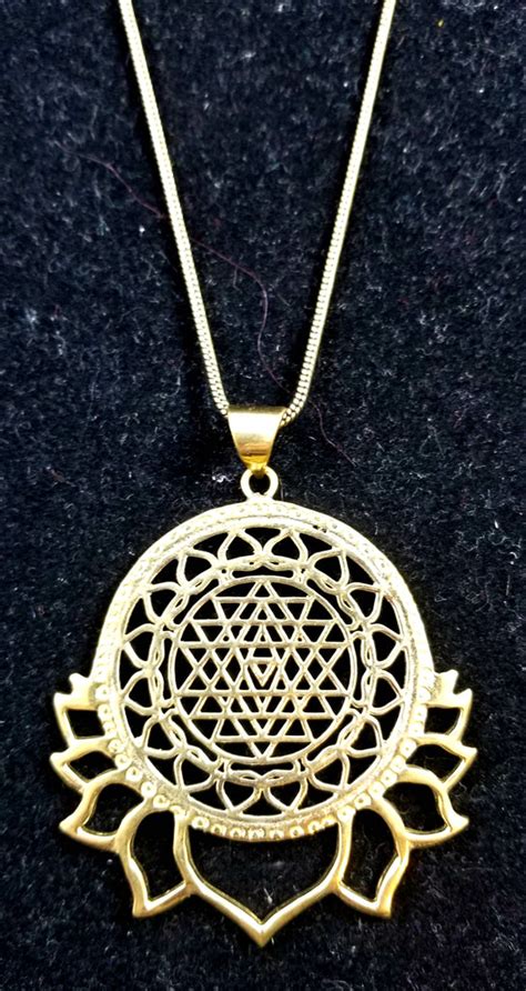 Sacred Geometry Lotus Necklace Cosmic Delights