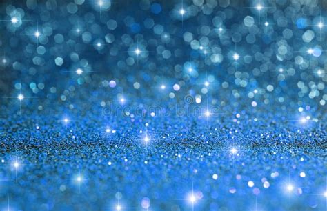 Blue Glitter Stars Background Stock Image Image Of Bokeh Glowing