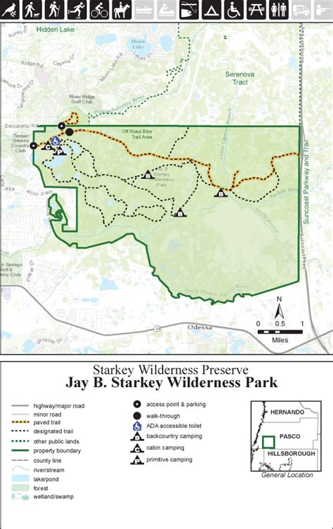 Map Of Jay B Starkey Wilderness Park Camping Locations Hiking Trail