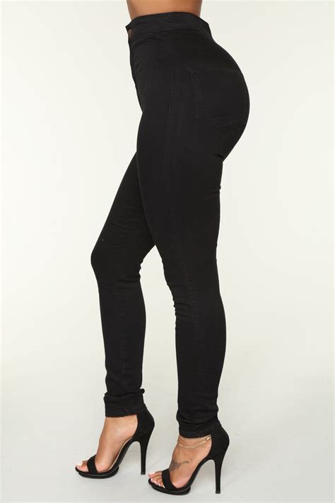 Luxe Ultra High Waist Skinny Jeans Black