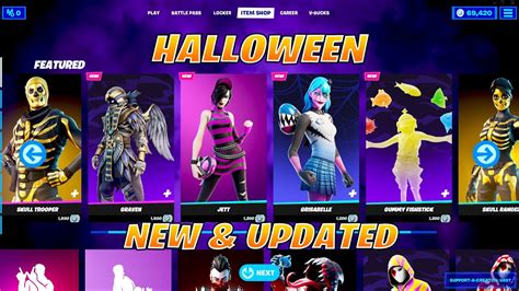 All New Halloween And Updated Skins Emotes Cosmetics Fortnite Item