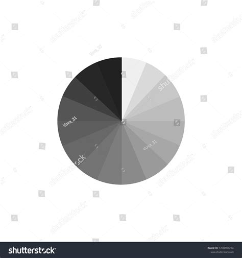 Grayscale Color Swatch Wheel Black White Stock Vector Royalty Free