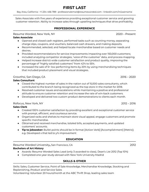 15 Sales Associate Resume Examples For 2024 Resume Worded
