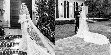 Hailey Bieber Wedding Did The Brides Veil Have A Typo