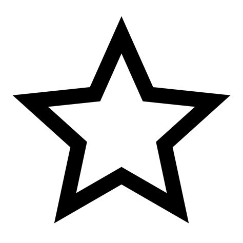 Five Pointed Star Outline Symbol Clip Art Star Png Download 1600