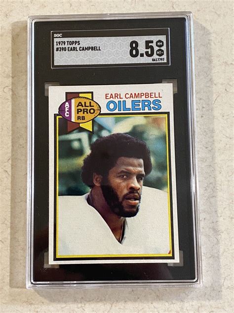 Topps Football Earl Campbell Rc Sgc Hof Rookie Ebay