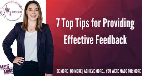 7 Top Tips For Providing Effective Feedback
