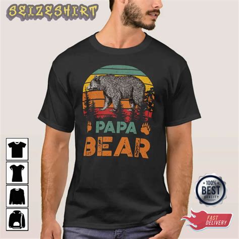 Daddy Bear Papa Bear T Shirt Seizeshirt Com