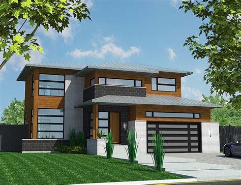 Visually Appealing Modern House Plan 90292pd