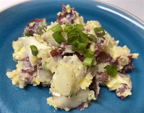 Culturally Confused Red Hot And Blue Warm Potato Salad