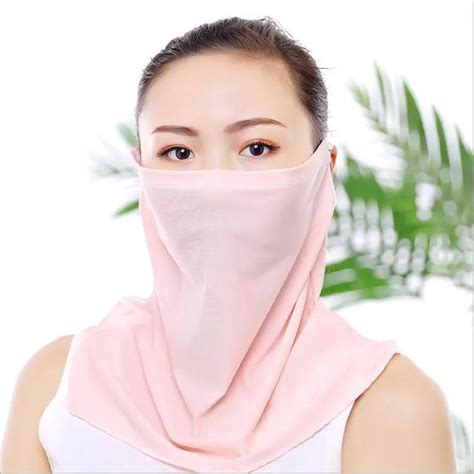Summer Spring Veil Breathable Mouth Masks Women Girls Anti Dust Silk Masks Neck Protect Bacteria
