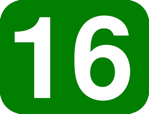 Number 16 Rounded Free Vector Graphic On Pixabay