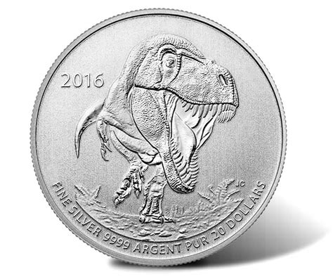 2016 tyrannosaurus rex silver coin for coinnews