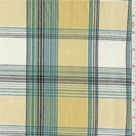 Yellow Plaid Chambray 18544 Discount Fabrics