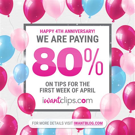 Happy 4th Year Anniversary Iwantclips Artists Iwantclips Official