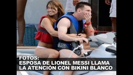 Esposa De Messi Llama La Atenci N Con Diminuto Bikini