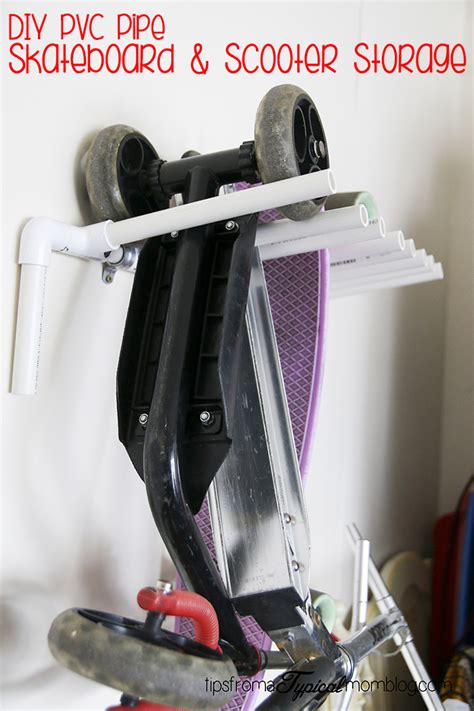It might not seem like the kind of material that would lend itself well to making a range of useful and decorative items, but its actually. DIY PVC Pipe Skateboard and Scooter Storage Rack for the ...
