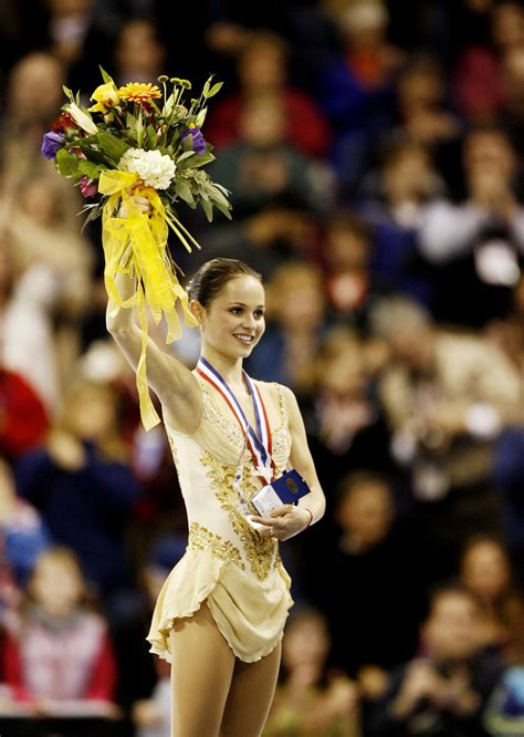 2006 Us Championships Sasha Cohen Victorious With Gold Medal On Stand