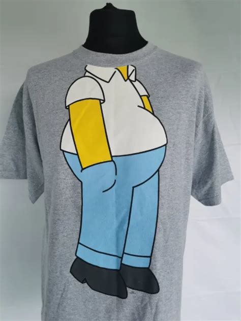 The Simpsons Homer Simpson Beer Belly Official Branded Grey T Shirt