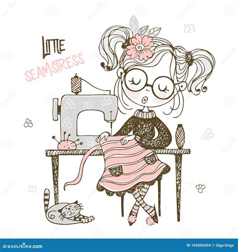 Sewing Machine Vector Drawing 161517380