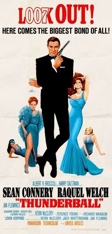 Thunderball Sean Connery Raquel Welch James Bond Movie Posters James Bond Movies