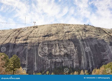 Stone Mountain With Rock Relief In Stone Mountain Park Georgia Usa