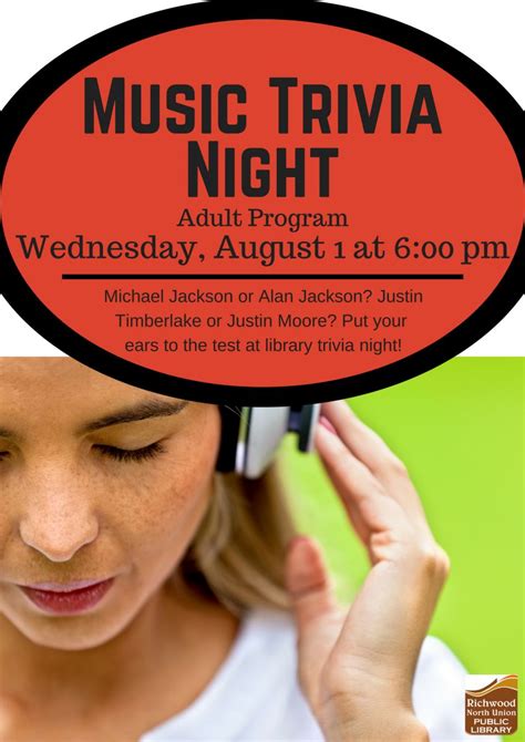 This app contains a collection of more than 460 music trivias. Music Trivia Night | Richwood-North Union Public Library