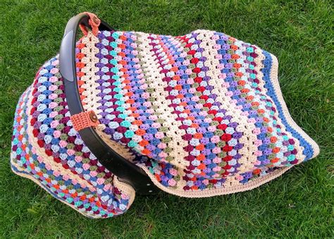 Boho Infant Carrier Cover Free Crochet Pattern