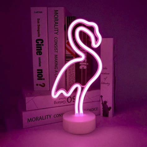 Flamingo Neon Light Pink Led Neon Signs Decoration For Kid Room Party