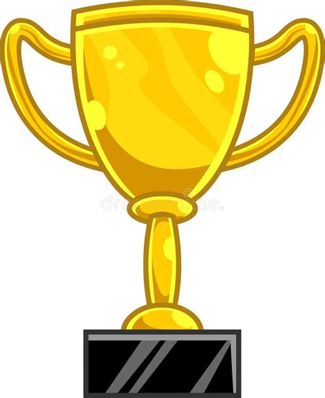 Cartoon Golden Trophy Cup Stock Vector Illustration Of Competition