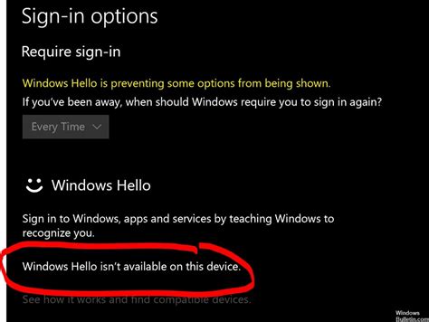 Repair Windows 10 Error Windows Hello Not Working Windows Bulletin