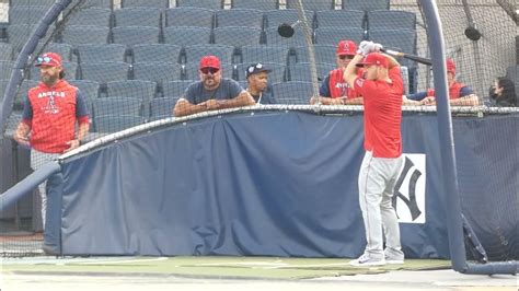 Angels Mike Trout Batting Practice Yankee Stadium 2022 Hd Youtube