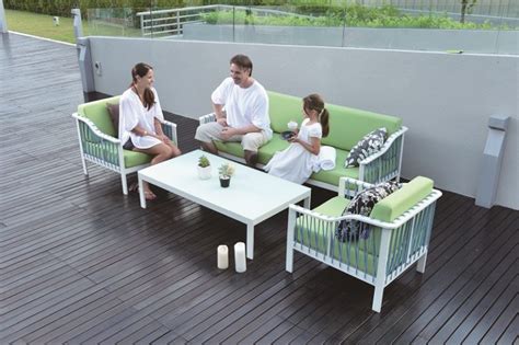 Hyacinth Modern Outdoor Sofa Set For 5 With 2 Club Chairs Icon Outdoor Contract