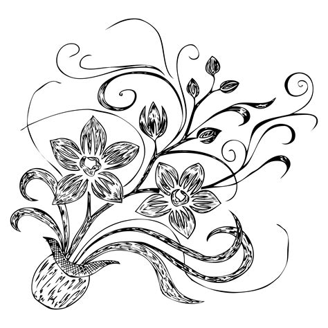 390 Hand Drawn Floral Vectors Download Free Vector Art And Graphics