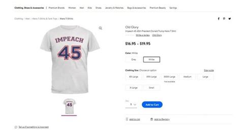 Walmart Pulls Controversial Impeach 45 Clothing From Website After