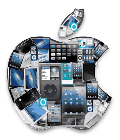 This Was My First Creation In Photoshop I Added Apple Products On Top