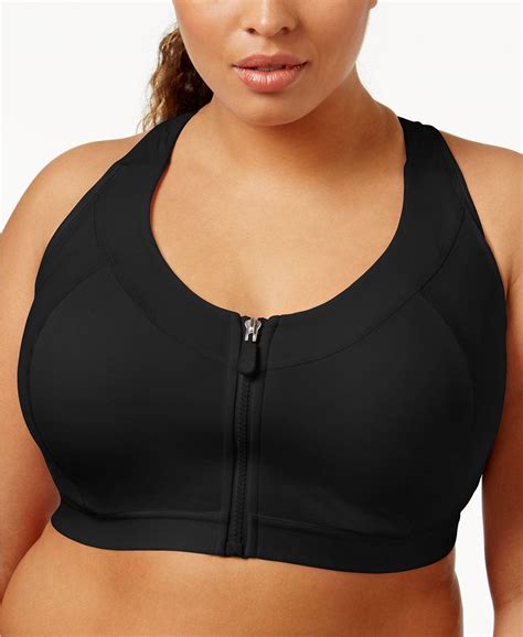 This is the perfect sports bra! Ideology Plus Size High-Impact Front-Zip Sports Bra, Only ...