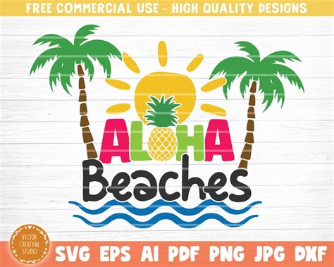Aloha Beaches SVG File Beach Summer Bundle SVG Beach Summer Etsy