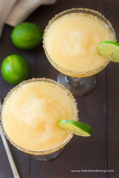 These Delicious Frozen Peach Margaritas Have A Special Ginger Sugar Rim