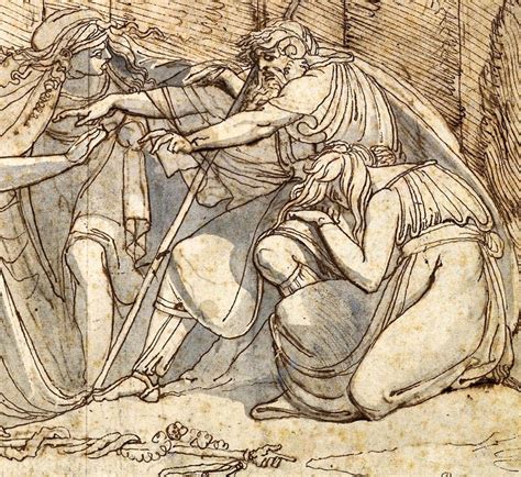 4 Oedipus At Colonus Cursing His Son Polynices 1777 Pen And Brown Ink Brush And Gray Wash