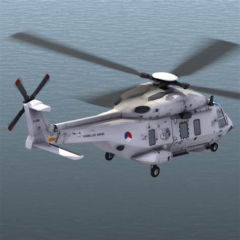 Nh90 Military Helicopter Royal 3d Model